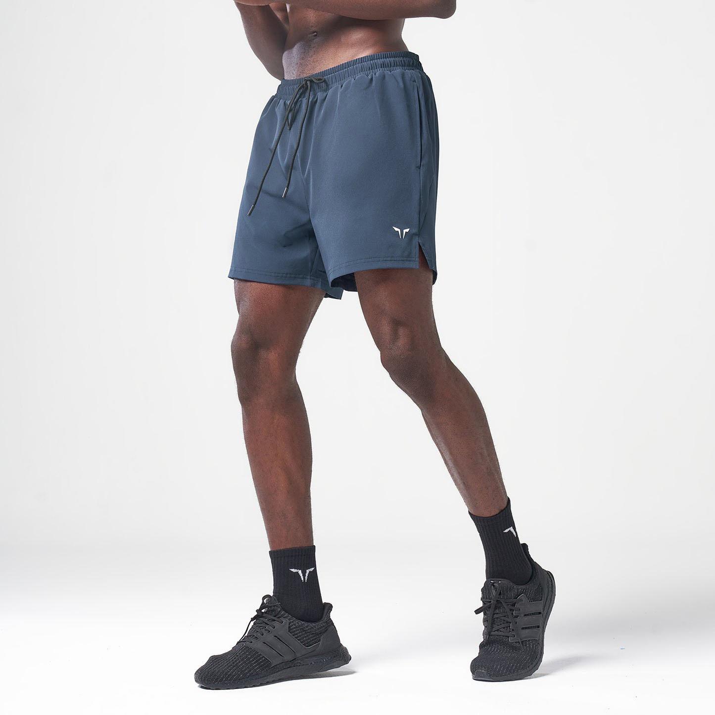 

New Sports Three-point Shorts for Men s Fitness Running Training Casual Quick-drying Beach Shorts Summer S темно-синього кольору