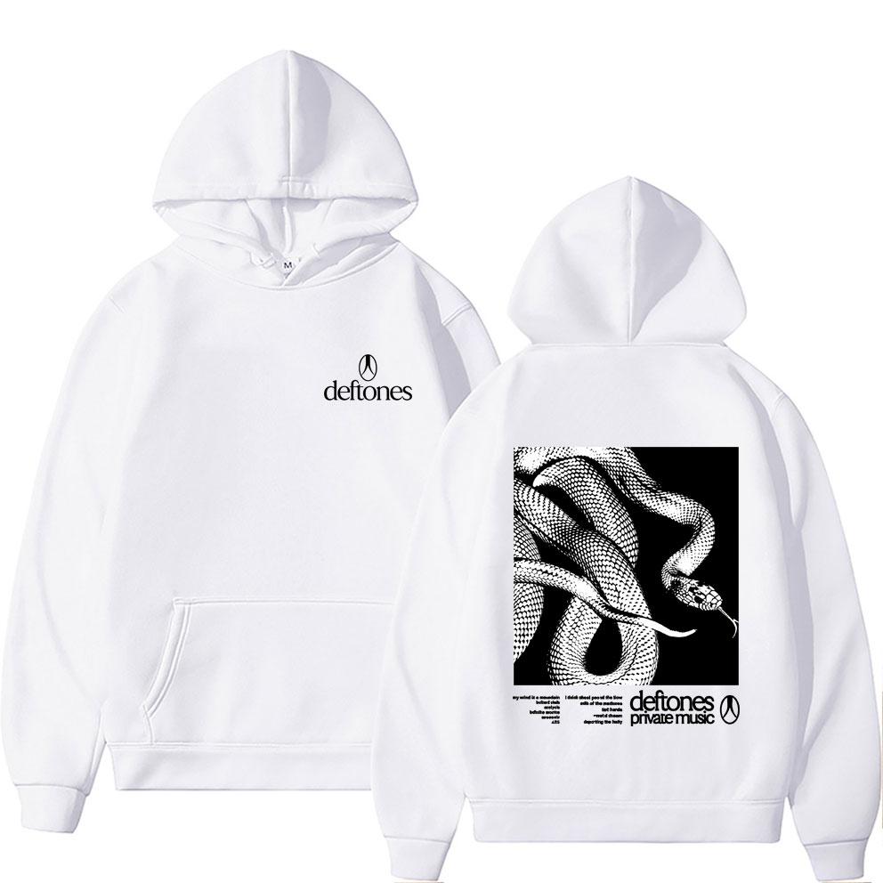 Rock Band Deftones Private Music Snake Graphic Hoodie Men Women Clothing Alternative Heavy Metal Hoodies Male Vintage