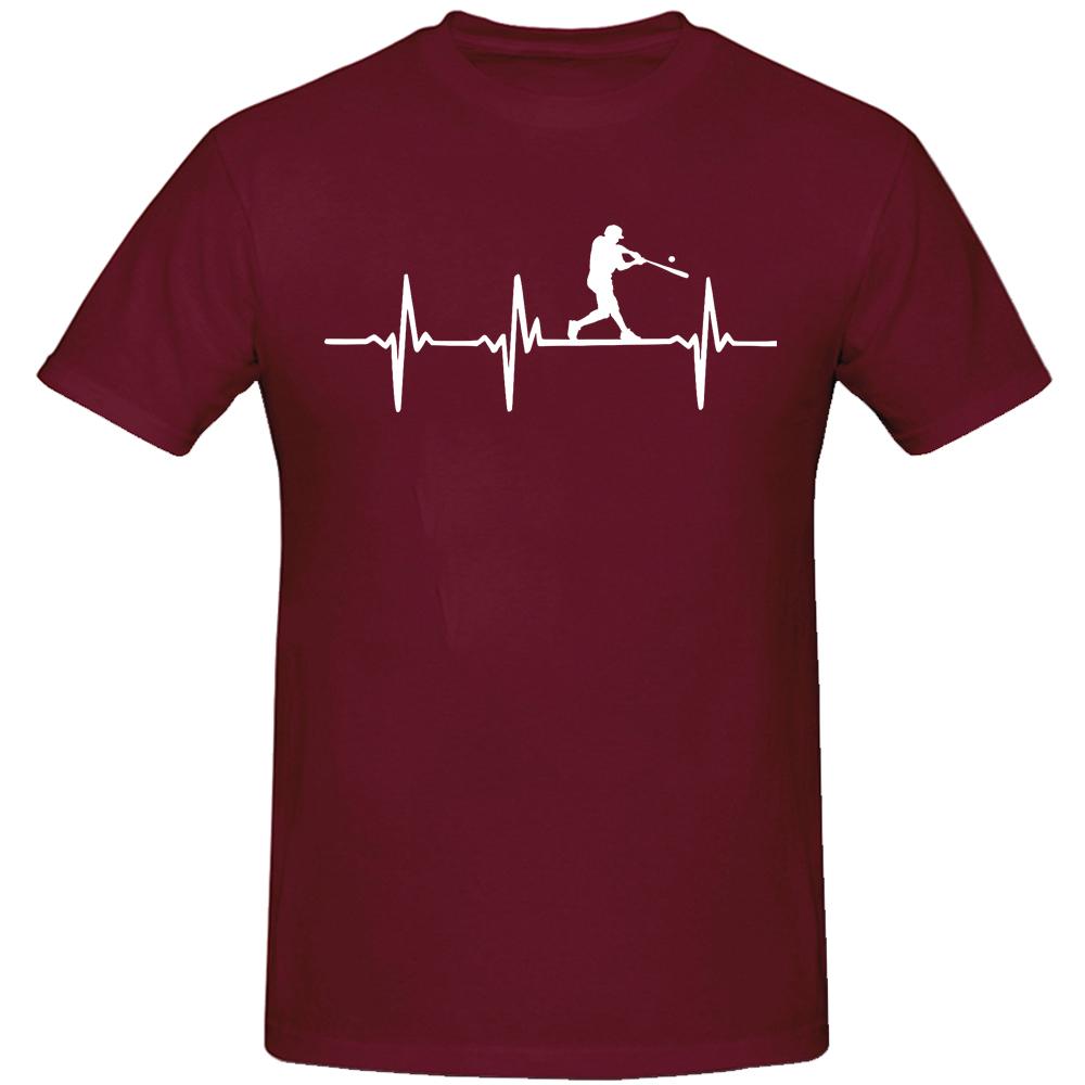 Baseball Heartbeat T Shirt Baseball Players Summer Graphic Cotton Streetwear Short Sleeve Sports Gifts Tshirt Men