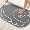 Ovale Rutschfeste Cartoon-Fußmatten für Eingangsbereich, Schlafzimmer, Badezimmer und zur Staubentfernung