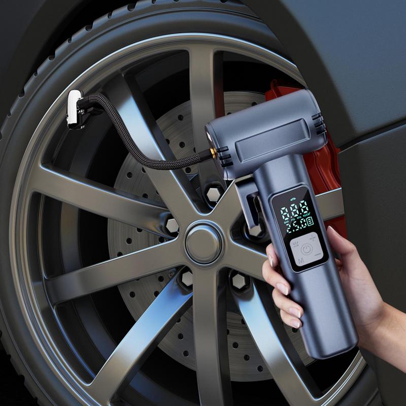 Tire Inflator Portable Air Compressor Portable Air Compressor With Pressure Gauge LED Light Air Pump With Seatbelt Cutter Tire United States