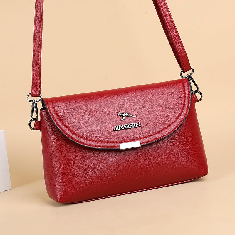

New Style Women s High-End Messenger Shoulder Bag, Small PU Cross-Border Trade 22x14x7 cm красный