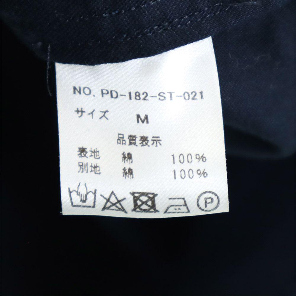 PHINGERIN Made In Japan Long Sleeve Hooded Brushed Cotton Shirt M Navy Men's Used