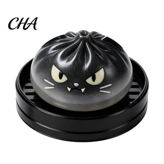 Dumpling Squeeze Toy Halloween Stress Relief with Steamer, Glitter Ball Fidget Steamer Toy, Anxiety Relieving Steamed Bun for Holiday Gift Soft Balls