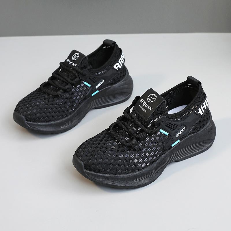 

[Customized] VRD266 new 2025 summer casual sports women s shoes flying woven shoes breathable heightening sports shoes running 42