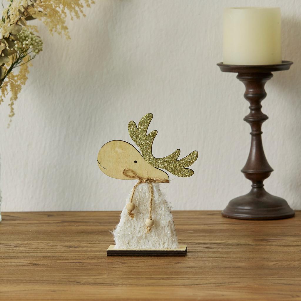 1PC Home creative Christmas wooden elk desktop ornaments window display small gifts Christmas decorations