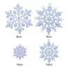 Yousheng 36 Pcs Christmas Snowflake Ornaments Glittered Snowflake Hanging Decoration for Christmas Indoor Winter Wonderland Decor