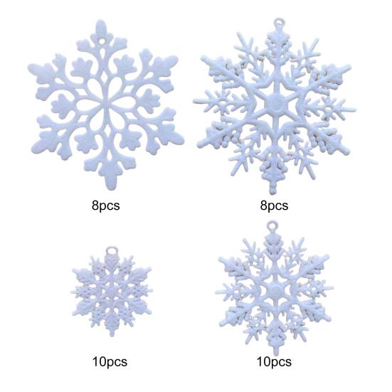 36 Pcs Christmas Snowflake Ornaments Glittered Snowflake Hanging Decoration for Christmas Indoor Winter Wonderland Decor