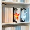 Dekoratives Desktop-Ornament Magische Bücherregal-Lampe mit Eulen-, Phönix- und Hirschfiguren Vintage-Eisenständer Geburtstagsüberraschung für Fans Helles Warmlicht