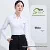 Women's New Style Non-Iron White V-Neck Professional Shirt – White-Collar Business Fashion Formal Wear