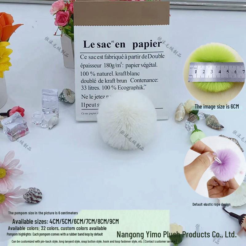 Imitation Rabbit Fur Pom-Poms: 4cm, 6cm, 7cm DIY Plush Balls for Jewelry, Clothing, Hats, Shoes, Bags, and Trims