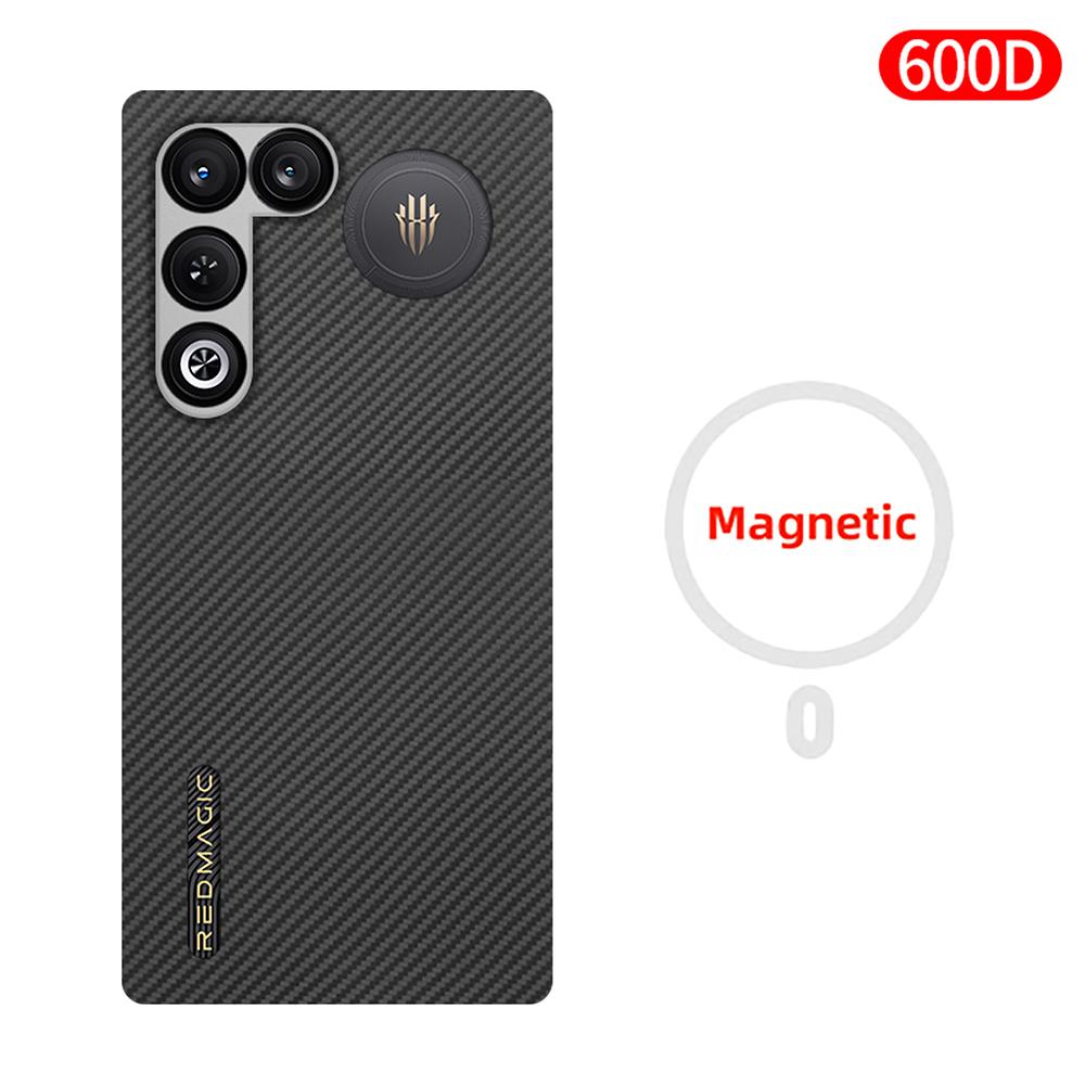 For Red Magic 11 Air/11 Pro/11 Pro+ Carbon Case 600d Kevlar Aramid Fiber Fabric Ultra Thin Hard Cover Magnetic balckSlimlightred