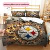 Pittsburgh Steelers3 Pattern Bedding Quilt Set  Home Decoration  Gift (1 * Duvet Cover + 2 * Pillowcase  Without Core)