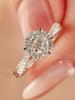 925 Sterling Silver Wedding Women Rings Brilliant Cubic Zirconia Temperament Elegant Lady Rings Engagement Band Trend Jewelry