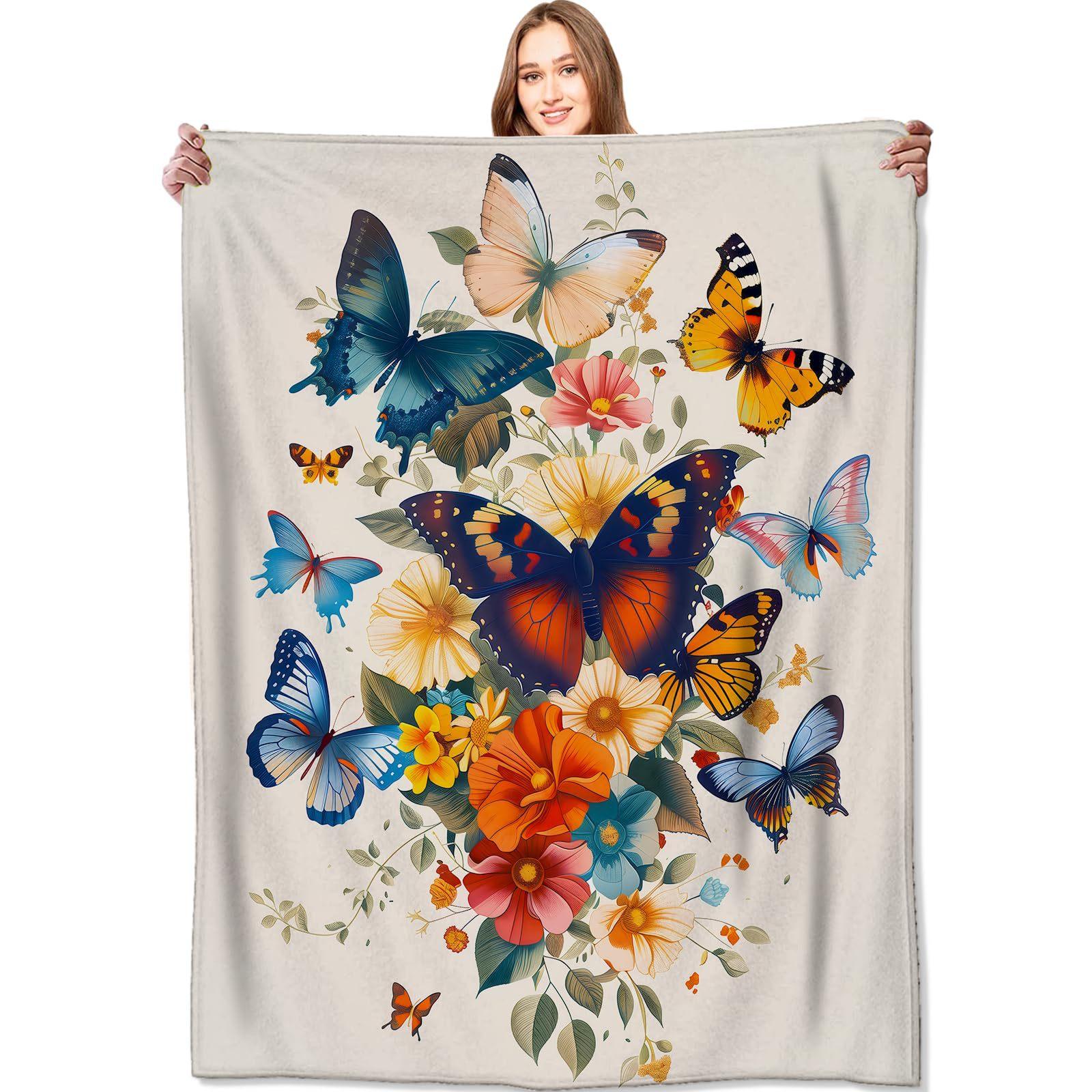 

Butterfly Identification Guide digital-printed polyester velvet flannel cover blanket Fleece soft sofa cover blankets for beds 75x90cm