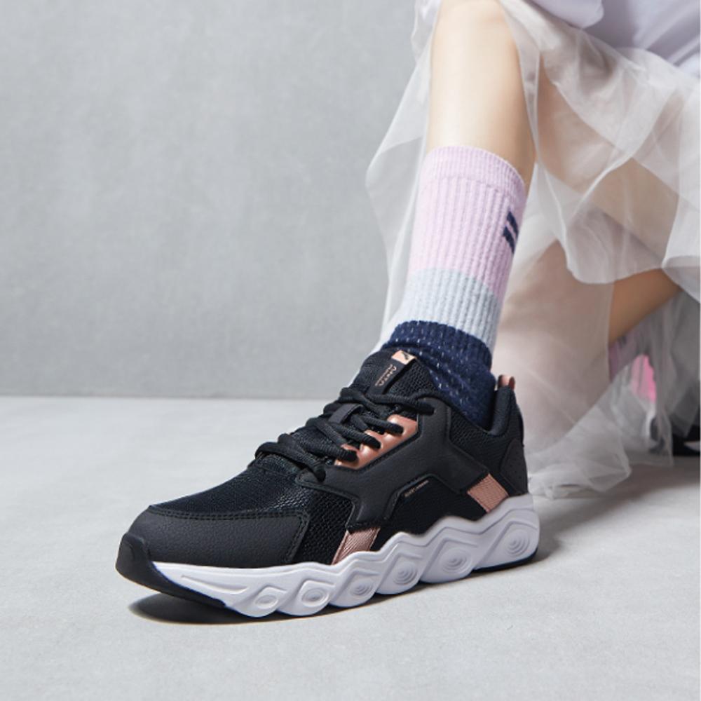 Anta Running Series Versatile Trendy Shock Absorbing Non-Slip Low-Top Sports Running Shoes Women sneaker Black White 121935524R-4