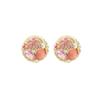 Runde Super-Flash-Strassstein-Blumenohrringe Damen Nischen-Design Hochwertige Steckerohrringe Sommer Leichter Luxus