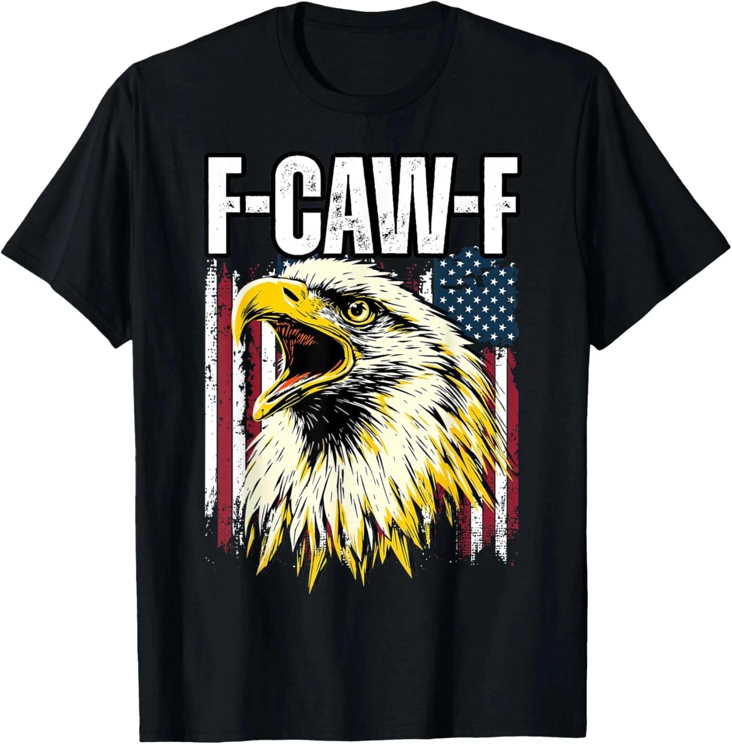 Funny Patriotic American Flag F-Caw-F Eagle T Shirt S