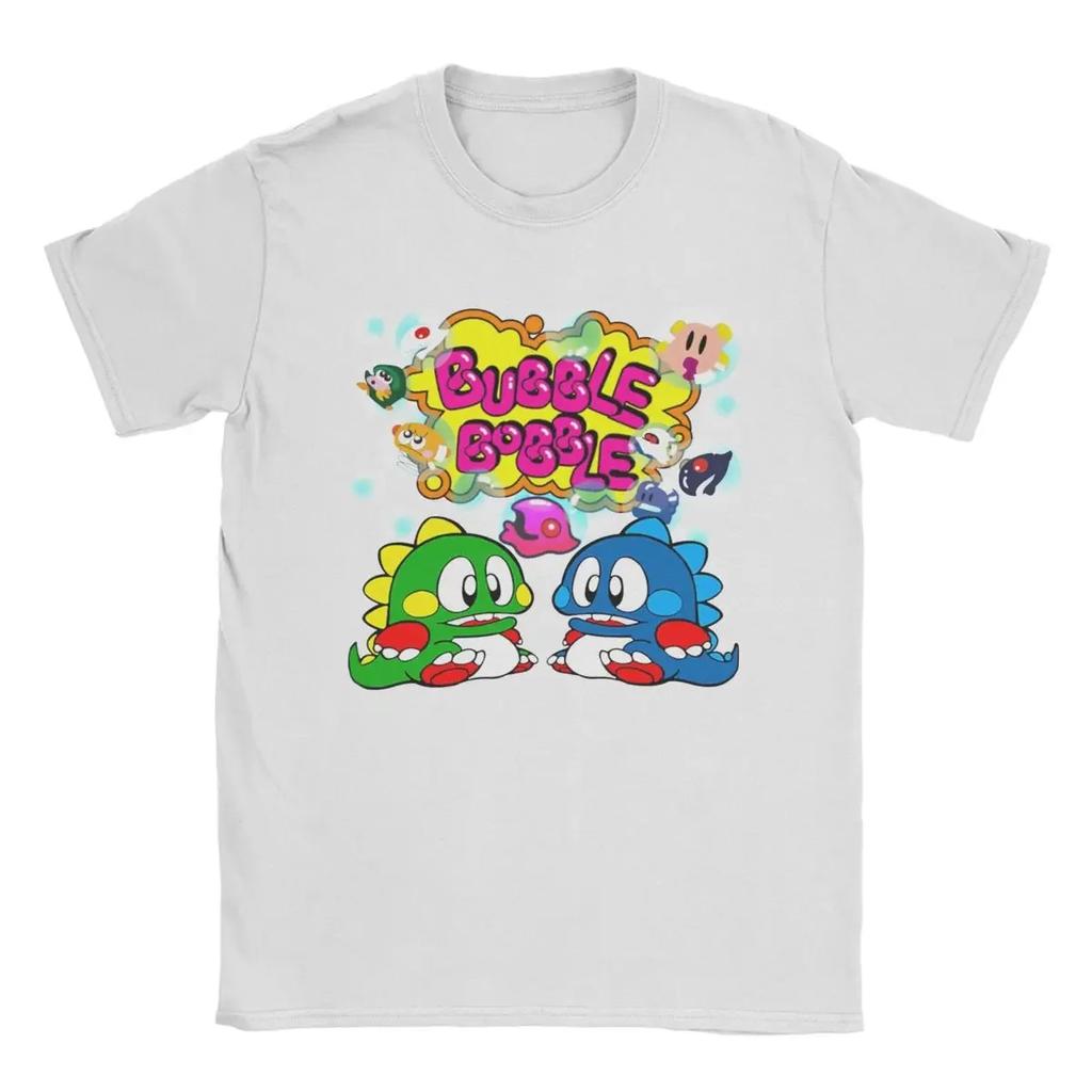 New Model Bubble Bobble Game T-Shirt for Men Casual Cotton Tee Shirt Crew Neck Short Sve T Plus Size Tops
