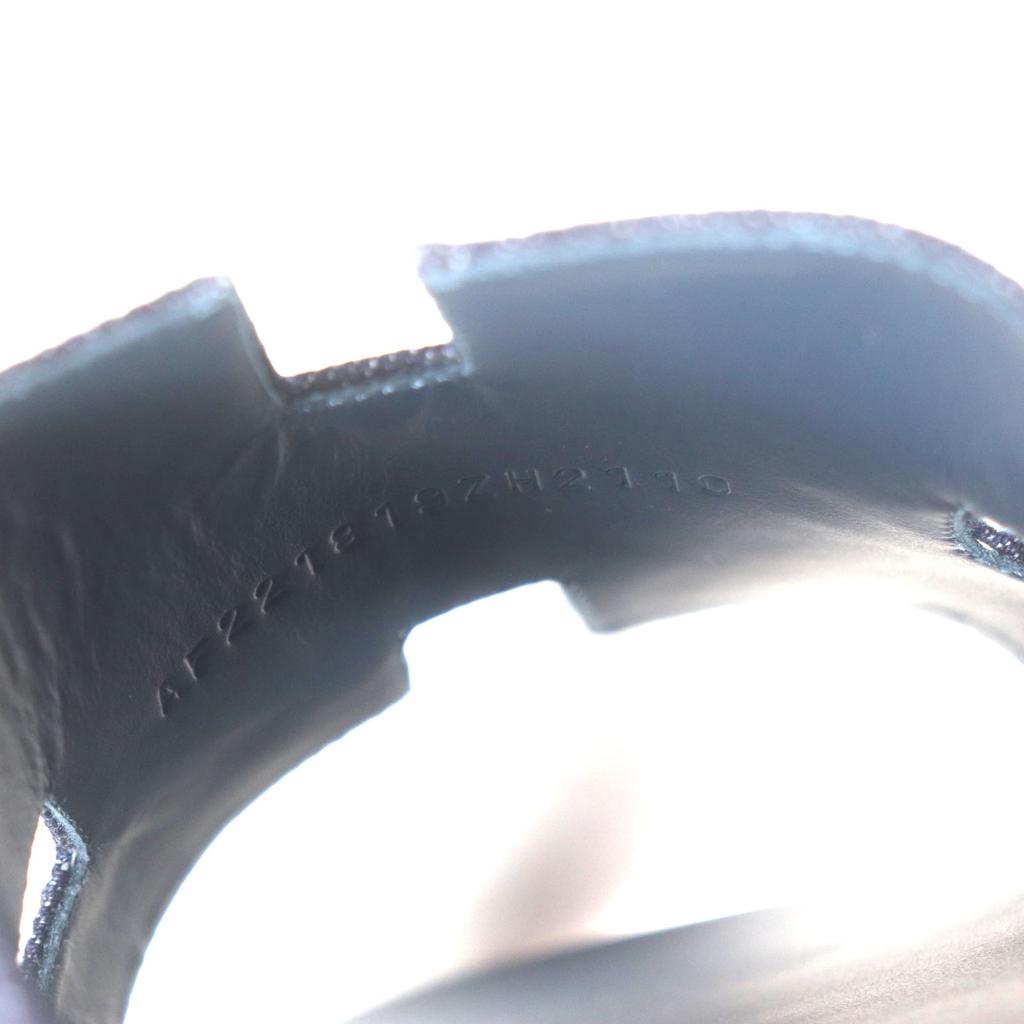 Makellose HERMES Sandalen Izmir H-Logo Slide Indigo-Marine-Denim Herren 43 Gebraucht