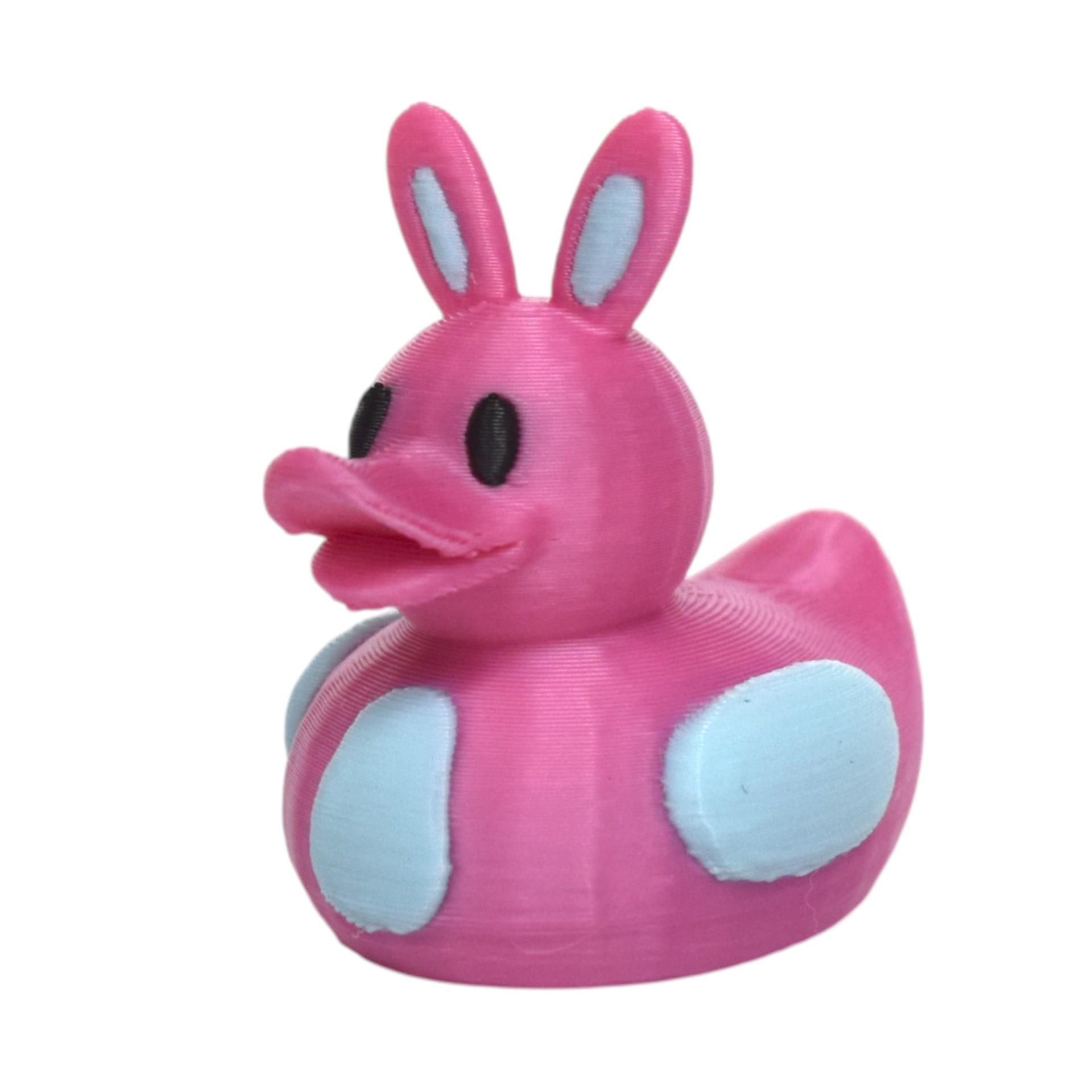 

3D Printed Easter Pink Rabbit Duck Cartoon Desk Ornament Craft Pink