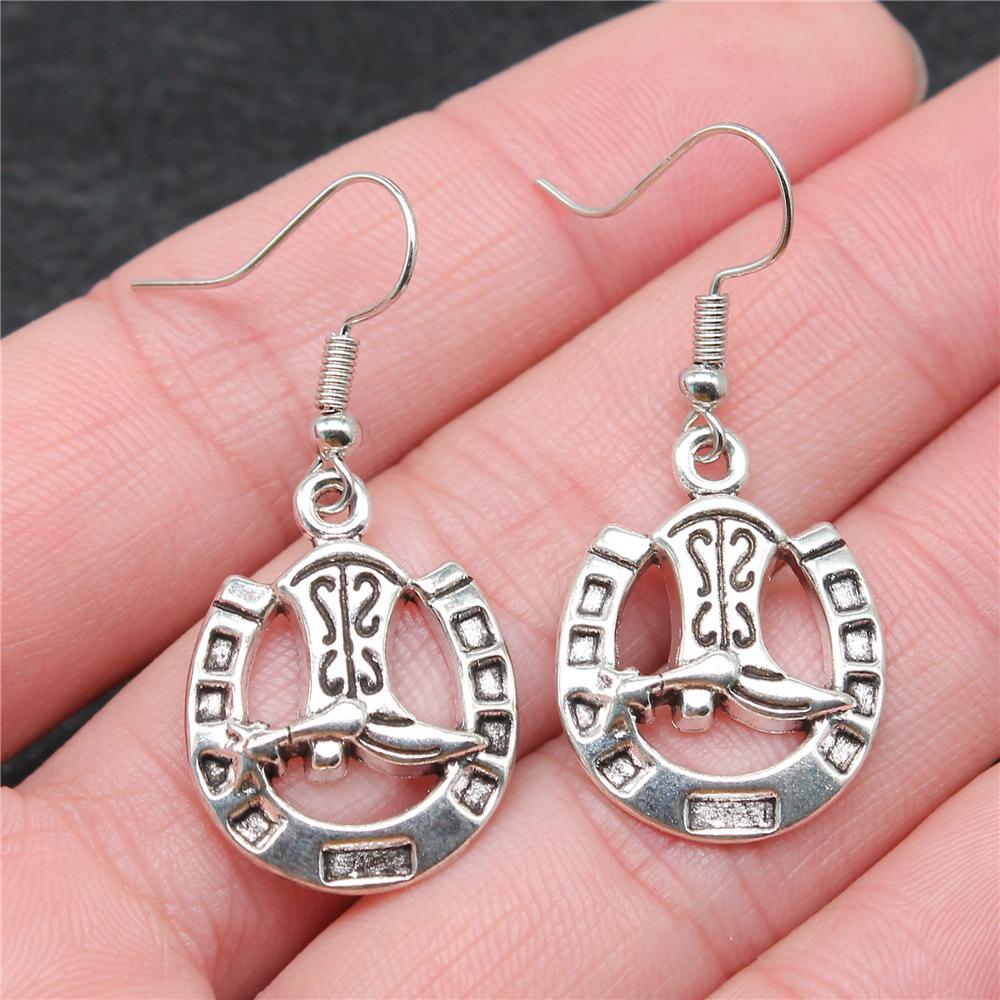 50 Styles Animal Pendant Dangle Earrings Drop Earrings Antique Silver Color Plated Unicorn Horse Elephant Snake Tiger Earrings