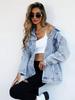 European High-End Women's Trendy Ripped Denim Jacket: Harajuku Style
