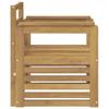 2 Piece Outdoor Sofa Set Solid Acacia Wood White
