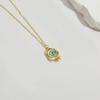 Pendant Devil's Eye Necklace Copper Resin Banquet Clothes Neck Chain  Clothes Accessories