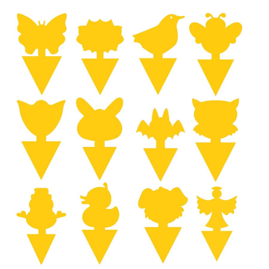 Insect Trap Sticky Board Deformation Fly Trap Mosquito Trap Yellow Board Floral Pattern Sticky Trap Insect Catcher