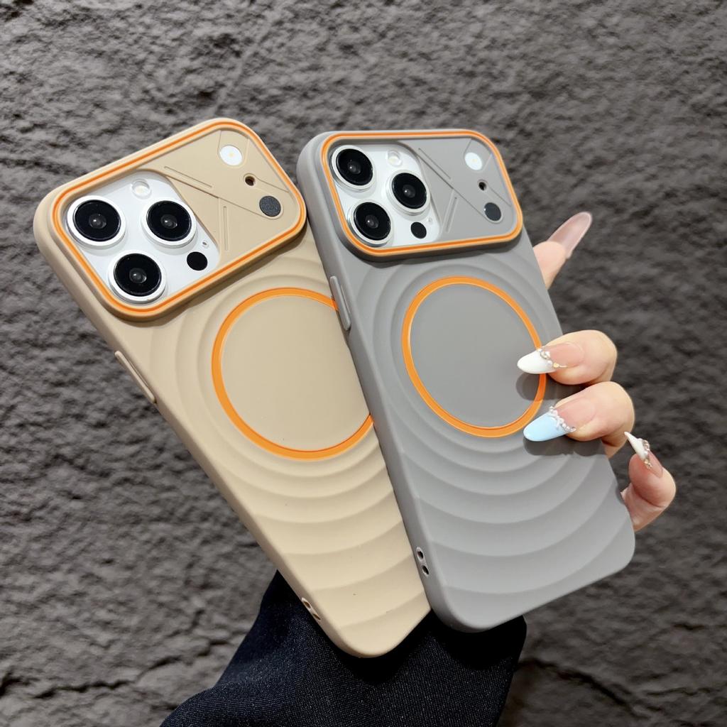 Applicable To Apple 17PROMAX Ripple Silicone Mobile Phone Case Magnetic Suction iPhone16 Anti-drop 15 Skin-friendly Protective Case