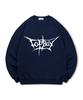TOPBOY [Non-Fleece Or Fleece] Crack Logo Print Sweatshirt (Type C)