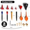 KJE 19 Pcs Automotive Funnel Set, Spout Replacements, Plastic Wide Mouth Transmission Funnels, Flexible Oil Funnel Kit For Automotive Use