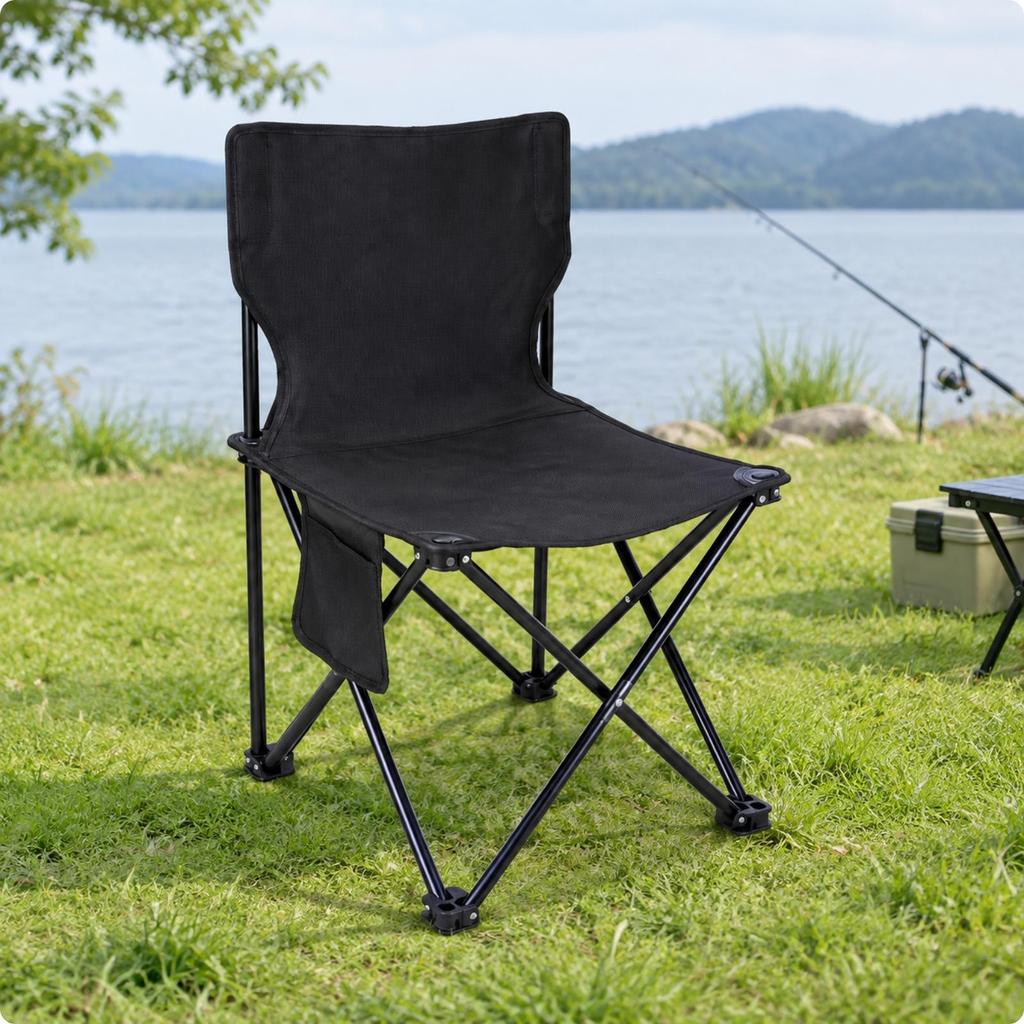 Outdoor Folding Chair with pocket Heavy Duty Foldable Beach Carry Bag for Sketching