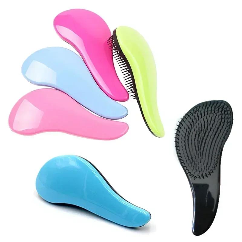Popular Baby Kids And Women Detangling Hair Brush Combs Salon Gentle Counter-Static Brush Tangle Wet Dry Bristles Handle Tangle Curly