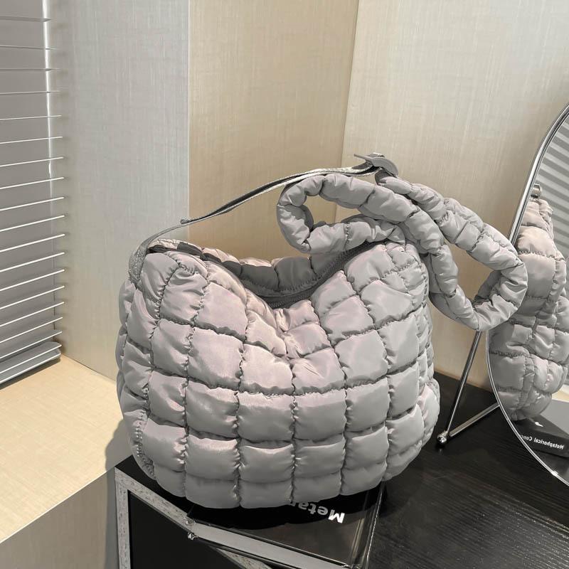 

Хлопковая сумка для одежды женская большой вместимости новая осенне-зимняя повседневная на плечо тканевая сумка высококлассная деловая сумка-тоут серый