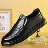 Four Seasons New Men's Casual Leather Shoes Classic Versatile Soft Bottom Soft Leather Work Shoes Middle Aged Dad Shoes Men's Leather Shoes