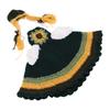 Fall Porch Goose Outfits Hand Woven Goose Costume For Outdoor Lawn Garden Courtyard Yellow Green