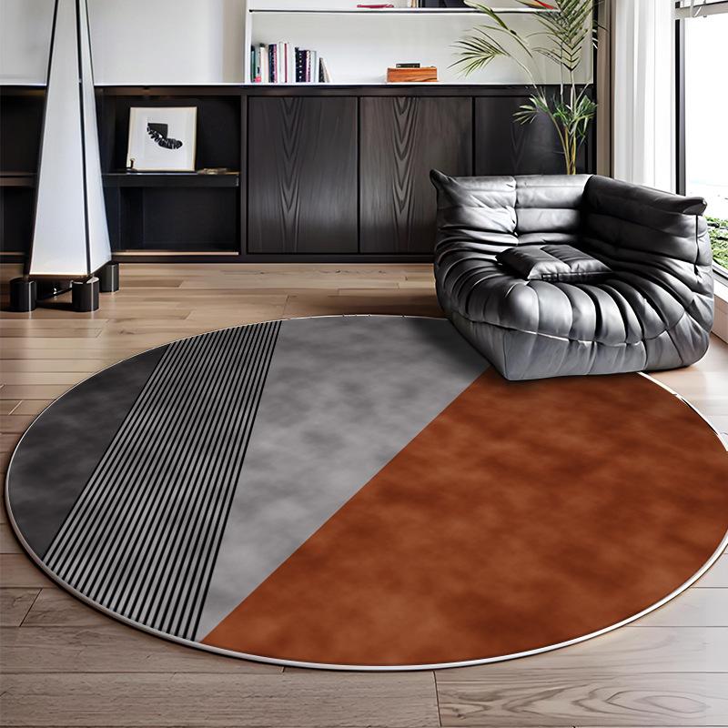 Modern Geometric Circular Carpet Luxury Office Chair Floor Mat for Spacious Living Room Sofa Carpet Home Decoration