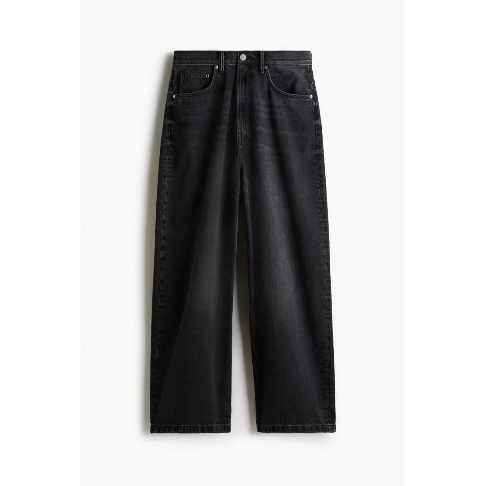 H M Super Baggy Jeans Black