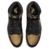 Air Jordan 1 Retro High OG Black Gold Unisex Sneakers Metallic-Gold Sail DZ5485-071