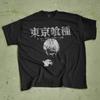 Tokyo Ghoul Anime Washed Oversize TShirt Ken Kaneki Anime Tee Gift Grunge Geek Unisex T-Shirt