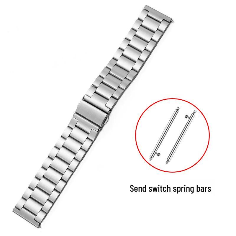 

Универсальный браслет для часов из нержавеющей стали с тремя звеньями для Apple, Huawei GT5, Smart и Xiaomi iWatch 20mm