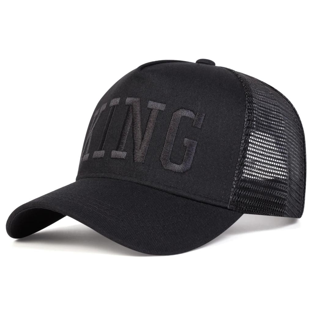 Unisex KING Letter Embroidery Baseball Net Caps Spring and Summer Outdoor Adjustable Casual Hats Sunscreen Hat Sports Cap