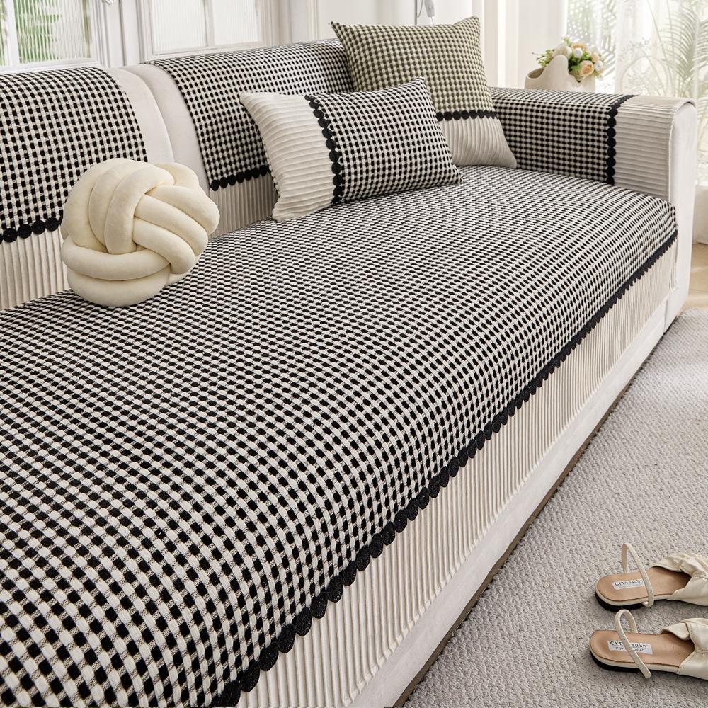 Universal Sofa Cover In Chenille Textures Non-Slip Couch Cover Towel Sofa Protective Mat For Living Room Decoration Sofa Cushion