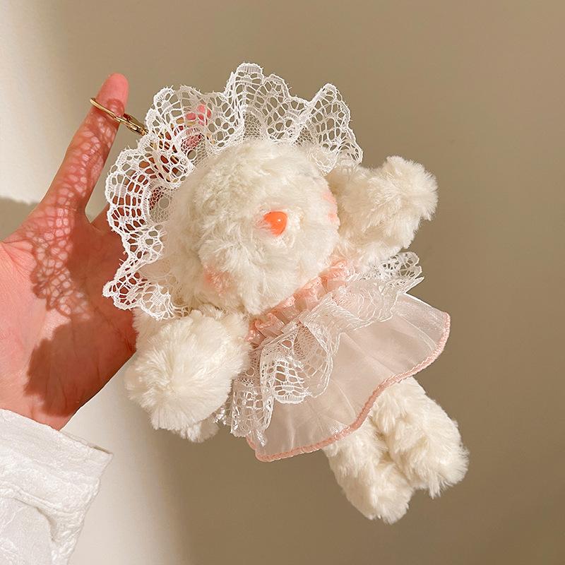 Lop-Eared Rabbit Plush Doll Pendant Cute Bonnie Rabbit Keychain Accessories Girl Heart Bag Decorative Pendant Gifts