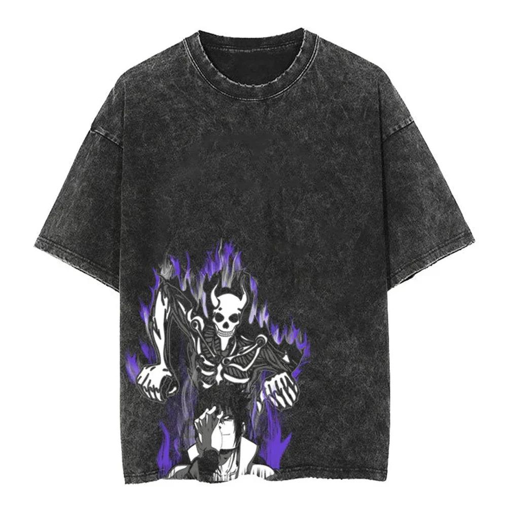 New Men Vintage T Shirt Hip Hop Streetwear Tshirt Japanese Anime Naruto Print Tops Tees Harajuku Summer Short Sleeve TShirt