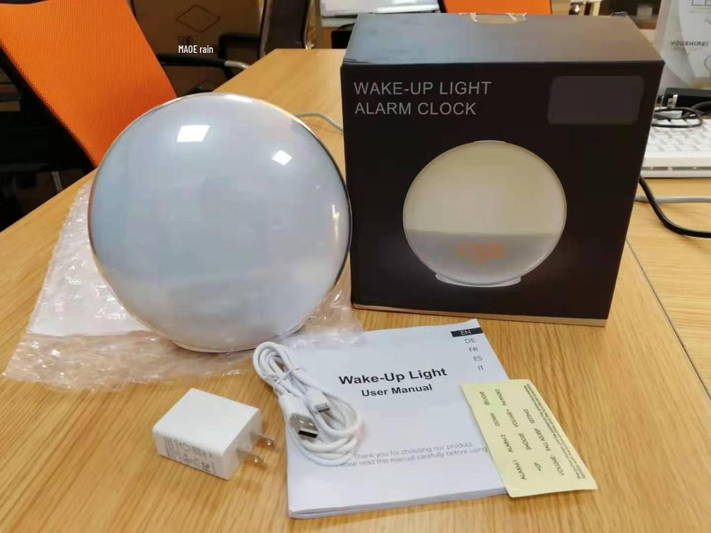 LED Sunrise Wake-Up Light with Dual Alarm Clock and Bedside Night Light