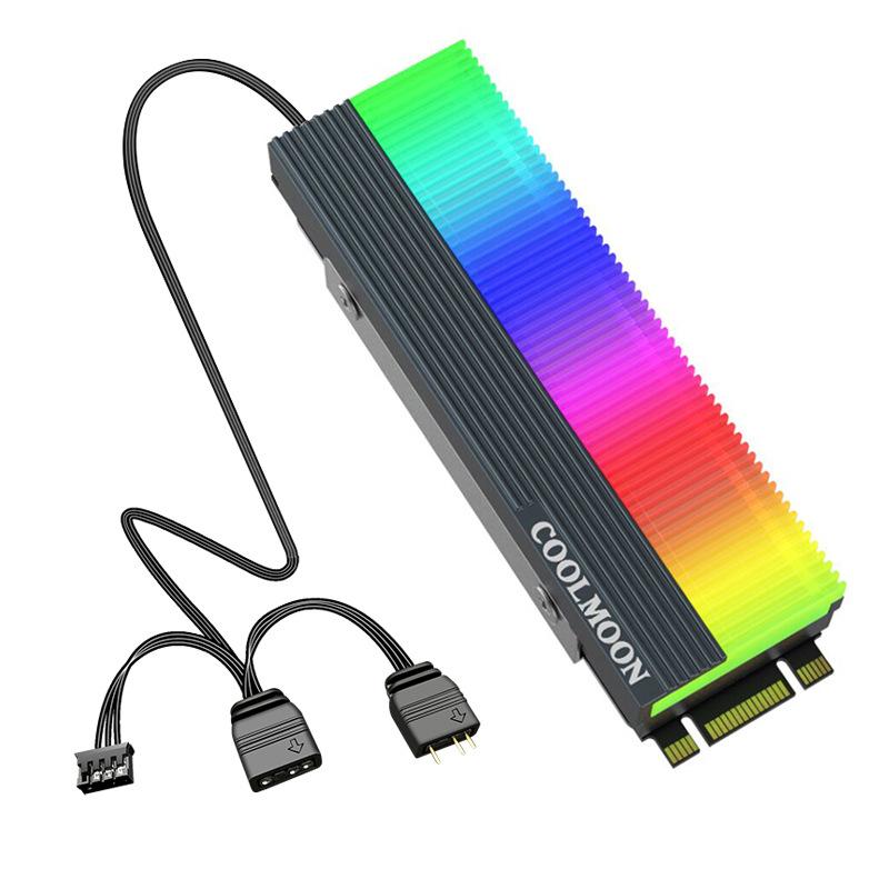 5V ARGB Sync Computer 2280 SSD M2 Radiator PC RGB M.2 Nvme Cooler Heatsink Endless Abyss Effect