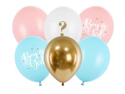 Latex Balloons Boy Or Girl, Mix 30Cm, 6 Pcs.